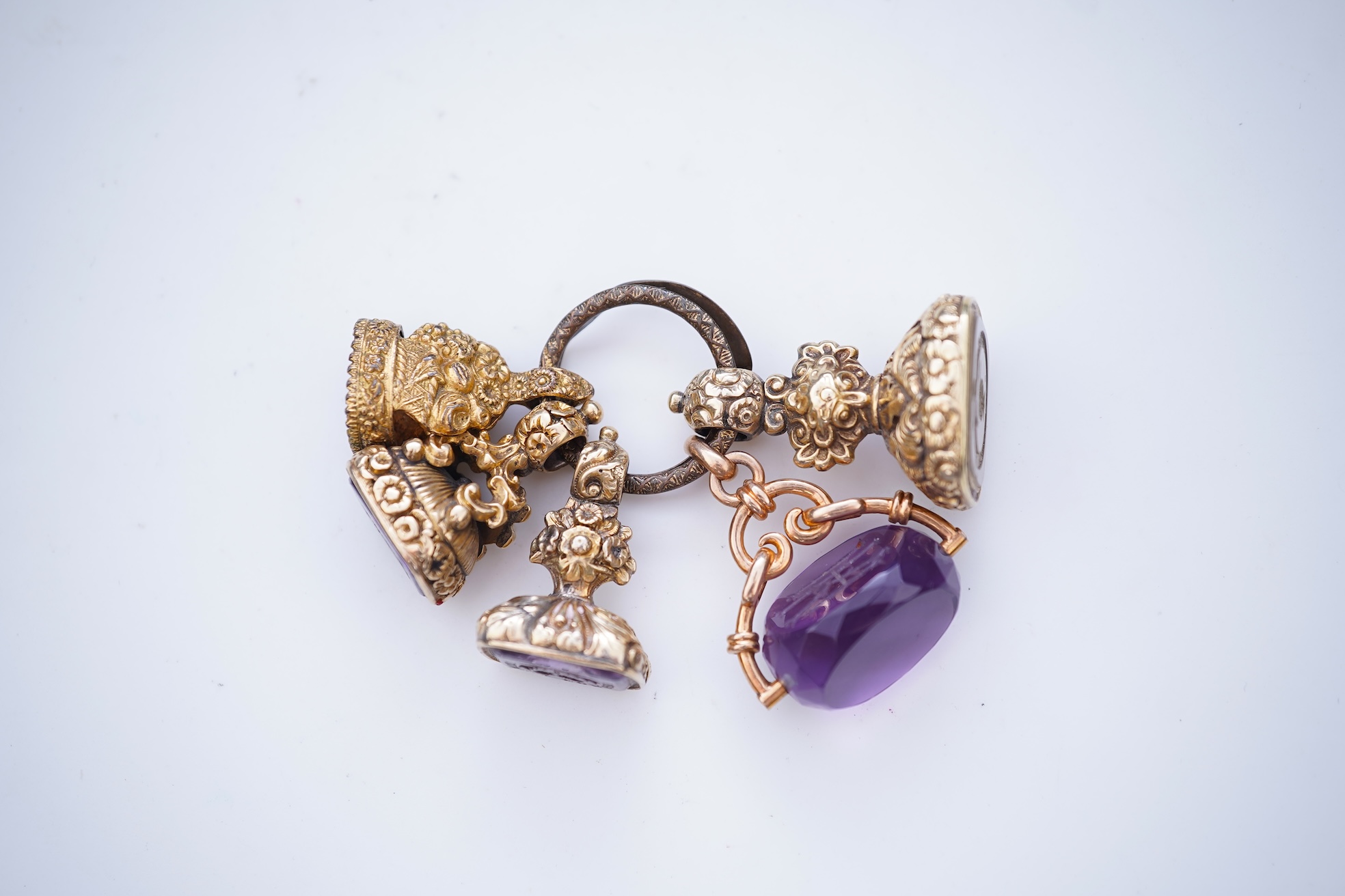 Five fob seals, 19th century